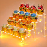 Soporte de exhibición de acrílico de 1 a 5 niveles, estante de exhibición transparente para cupcakes, perfumes, decoración de muñecas y organizador de figuras Funko POP de Amiibo