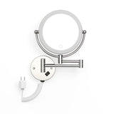 Wall-Mounted LED Makeup Mirror with 5X Magnification – Adjustable Touch Dimming Mirror