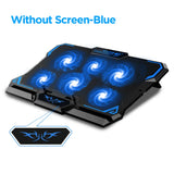 COOLCOLD 17-Inch Gaming Laptop Cooling Pad – Six Fans, LED Screen & Dual USB Ports