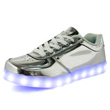 Light-Up Sequin Casual Shoes for Adults – Breathable Lace-Up Sneakers
