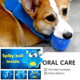 Plush Spiky Ball Toy for Dogs – Soft Fleece Squeaky Ball for Small to Large Breeds