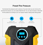 Portable Digital Car Tire Inflator with Auto Shut-Off & LED Light