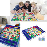 Kids Ludo Game Mat - Portable Foam Board Game Carpet for Family Fun