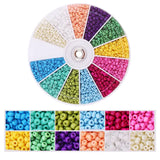2000-Piece Glass Seed Beads Kit - 12-Color DIY Jewelry Making Set for Bracelets & Necklaces