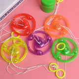 Glowing Spinning Top Toy - Light-Up Flywheel with Pull String for Kids