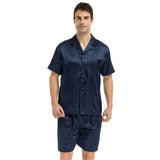 Men’s Silk Satin Pajama Set – Comfortable and Stylish Sleepwear with Elastic Waist