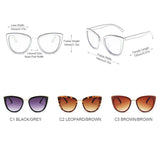 Classic Cateye Women Sunglasses Vintage Anti-glare Sun Glasses Female Fashion Leopard Driving Travelling Shades UV400