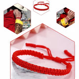 Trendy Ethnic Cotton Rope Chain Bracelet - Adjustable Geometric Design for Men & Women