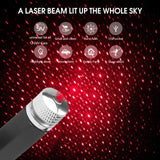 USB Car Roof Star Projector – LED Galaxy Night Light for Car & Room Decoration