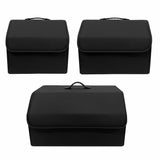 PU Leather Car Trunk Organizer Box with Lid | Foldable Auto Storage Bag for Vehicle Cargo