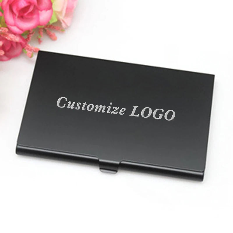 Custom Engraved Metal Business Card Holder for Professionals