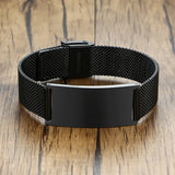 Custom Engraved Stainless Steel Bracelet for Men - Personalized Name Gift