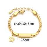 Custom Engraved Couple Name Bracelet – Romantic Stainless Steel Link Design