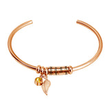 Personalized Stainless Steel Name Bracelet with Birthstone Charm