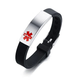 Custom Engraved Medical Alert Bracelet - Personalized Stainless Steel ID Jewelry for Men & Women