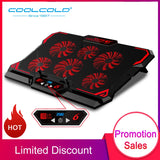 COOLCOLD 17-Inch Gaming Laptop Cooling Pad – Six Fans, LED Screen & Dual USB Ports