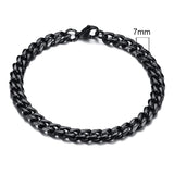 Stainless Steel Punk Chain Bracelet – Unisex Chunky Link Jewelry