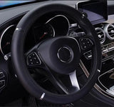 Universal Faux Leather Steering Wheel Cover – Breathable, Skidproof & All-Season Fit (38cm)
