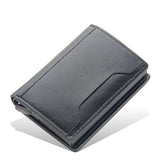 Slim RFID-Blocking Leather Wallet for Men – Compact Trifold Card Holder with Cash Pocket