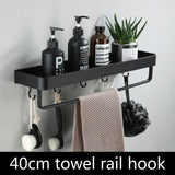 Estante de baño sin taladro, organizador de ducha, estante de almacenamiento, estantes de esquina negros, soporte de aluminio para champú de inodoro montado en la pared