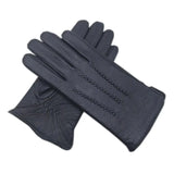 Men’s Genuine Deerskin Gloves – Wool-Lined, Touchscreen, Winter Warmth for Driving & Riding