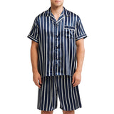 Men’s Silk Satin Pajama Set – Comfortable and Stylish Sleepwear with Elastic Waist
