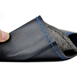 Funda para volante de cuero de fibra ultrafina: suave, duradera y antideslizante, con aguja e hilo