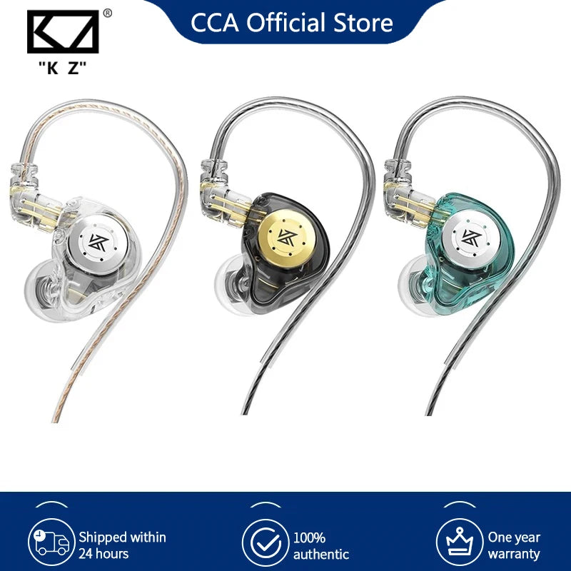 Auriculares internos dinámicos con micrófono y circuito magnético dual KZ EDX Pro: sonido de alta fidelidad para música y deportes