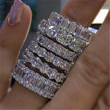 Elegant 925 Sterling Silver Diamond Wedding Ring for Women