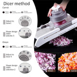 Adjustable Stainless Steel Mandoline Slicer – Multi-Function Vegetable Cutter & Grater