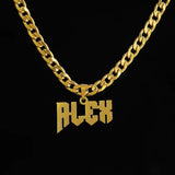 Custom Name Pendant Necklace – Personalized Stainless Steel Jewelry for Men