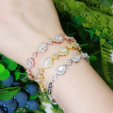 Elegant Water Drop Cubic Zirconia Tennis Bracelet for Women
