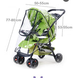 Funda impermeable de EVA para cochecito de bebé, con cremallera, protección transparente contra el viento y el polvo para cochecitos