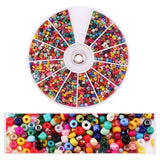 2000-Piece Glass Seed Beads Kit - 12-Color DIY Jewelry Making Set for Bracelets & Necklaces