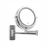 Adjustable Wall-Mounted LED Makeup Mirror with Multiple Magnifications