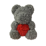 Osito de peluche rosa de 40 cm: regalo de flores artificiales hecho a mano para San Valentín, bodas y cumpleaños