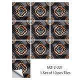 Mandala Crystal Hard Film Tiles Wall Stickers – Waterproof PVC Peel & Stick Decals for Kitchen, Bathroom, and Home Decor