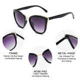 Classic Cateye Women Sunglasses Vintage Anti-glare Sun Glasses Female Fashion Leopard Driving Travelling Shades UV400