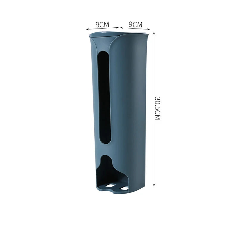Dispensador de bolsas de basura para cocina y baño con soporte para bolsas de plástico para montaje en pared