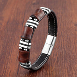 Pulsera magnética de acero inoxidable y piedra de ojo de tigre para hombre: accesorio energético elegante y potente