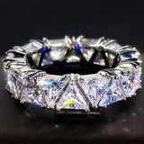 Elegant 925 Sterling Silver Diamond Wedding Ring for Women