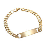 Custom Engraved Stainless Steel Bracelet - Personalized Name Jewelry for Men & Women