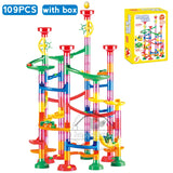 DIY Marble Run Race Track Building Set – 105-Piece Educational STEM Toy for Kids