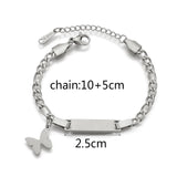 Custom Engraved Couple Name Bracelet – Romantic Stainless Steel Link Design