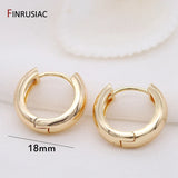 Trendy Gold Plated Hoop Earrings for Women – Classic Round Circle Design