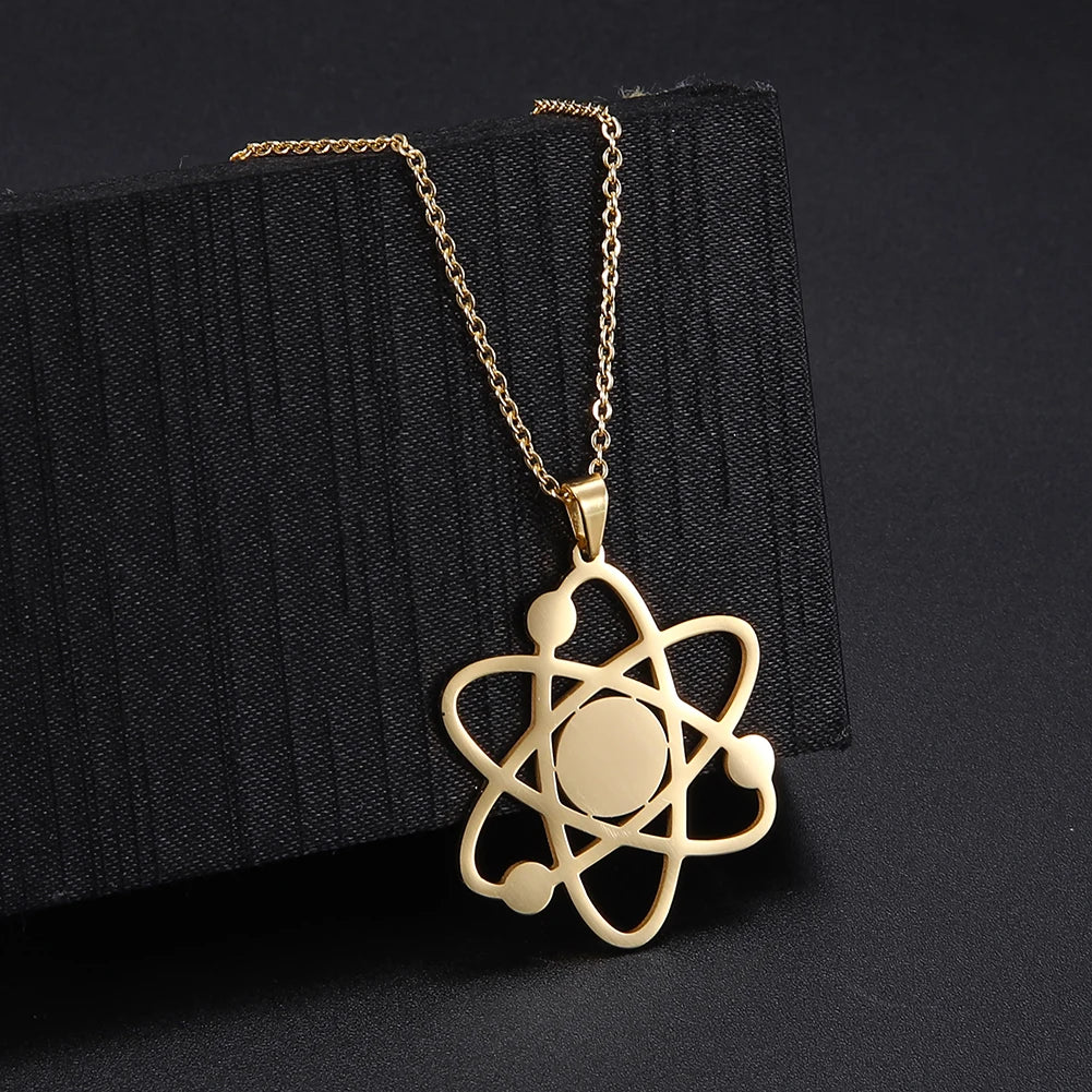 Stainless Steel Galaxy Pendant Choker – Planet Necklace for Women