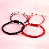 Trendy Ethnic Cotton Rope Chain Bracelet - Adjustable Geometric Design for Men & Women