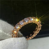 Elegant 925 Sterling Silver Diamond Wedding Ring for Women