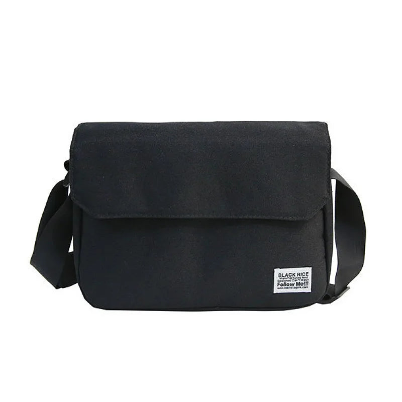 Compact Oxford Canvas Messenger Bag – Unisex Crossbody Shoulder Satchel for Everyday Use