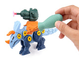 Juego de construcción de dinosaurios: kit de montaje DIY con destornillador y lanzador para niños